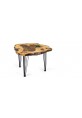 Harvest Gold End Table with Deep Sea Oasis