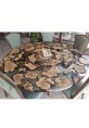 Tan Archipelago Dinner Table on Translucent Epoxy Base