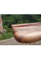 Raw Sienna Dining Table with Crimson River Epoxy