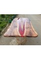 Raw Sienna Dining Table with Crimson River Epoxy